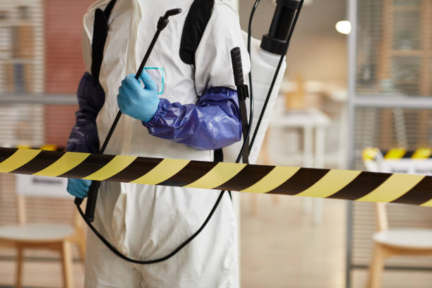 Professional Biohazard Cleanup technician working in Johannesburg, CA